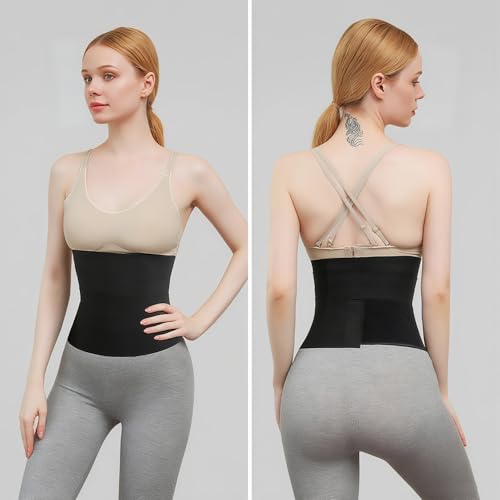 Waist Trainer Corset Belt, High Compression Shapewear, Black, Tummy Control and Posture Support Waist Long torso wrapped around abdomen2