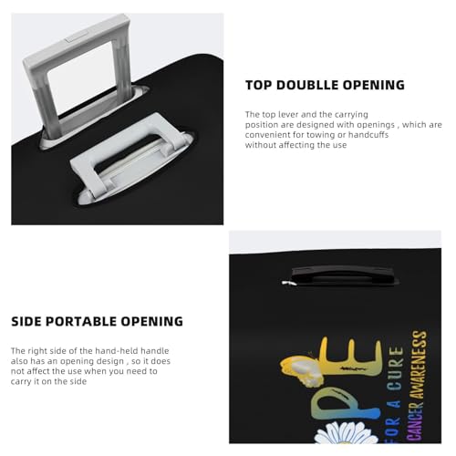 Travel Luggage Cover Hope For A Cure Bladder Cancer Awareness Flower Fashion Washable Baggage Suitcase Protector Fit For Luggage X-Large4