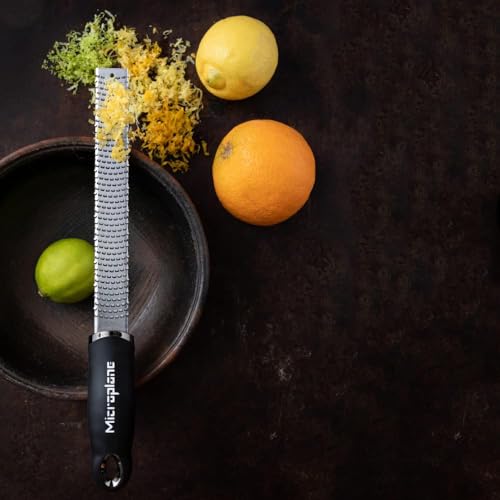 Microplane Premium Classic Series Zester 18/8, Black - Lemon Zester & Cheese Grater & Vegetable Grater - Citrus, Parmesan Cheese, Garlic, Ginger, Nutmeg, Chocolate - Stainless Steel Grater by Microplane - Image 7