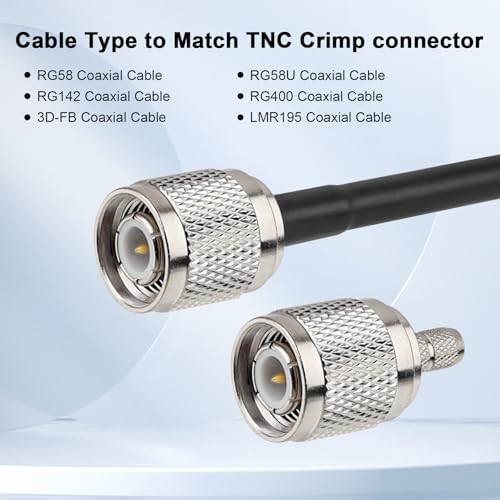 Conector TNC macho para cable coaxial RG58 pack 10 miniatura 4