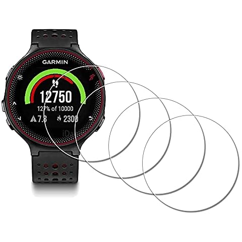 [4 Pack] Screen Protector for Garmin Forerunner 235 230 225 220 630 620 Smartwatch, iDaPro Tempered Glass Anti-Scratch Bubble-Free Cover
