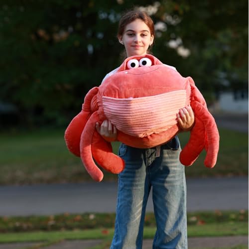 Image of Giant Crab Stuffed Animal with 3 Sea Animal Plushies, 43.3 Inch