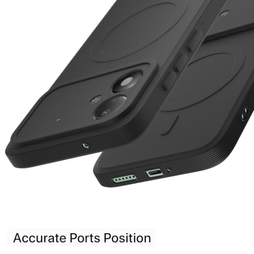 Image of Outlouders Back Cover for Poco M8 Power 5G | Soft Matte Silicone | Slim Fit | Magnetic-Safe Logo Design (Magnetic-Safe Not Compatible) | Shockproof | Camera Protection Bumper Case (Black)