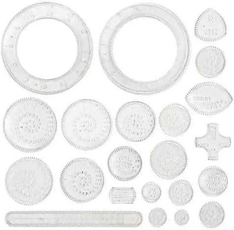 Design Ruler Circle Geometric Pattern Drawing Drawing Ruler Template Drawing Decoration (Clear)