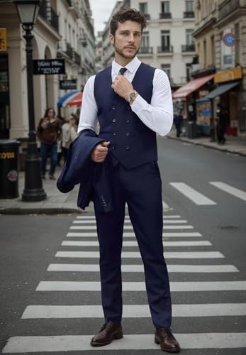 Men's Suits for Men Slim Fit Double Breasted Suit Men Suits 3 Piece Tuxedo Wedding Prom Formal Business Dinner Mens Tux3