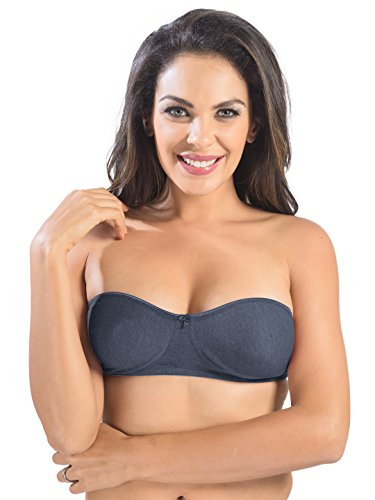 Image of SONARI Ell 18 Womens T-Shirt Bra | Double Layered, Adjustable and Removable Bra Straps, Hook and Eye Closure, Non-Wired, Soft Cotton Spandex Material (Free Transparent Straps)