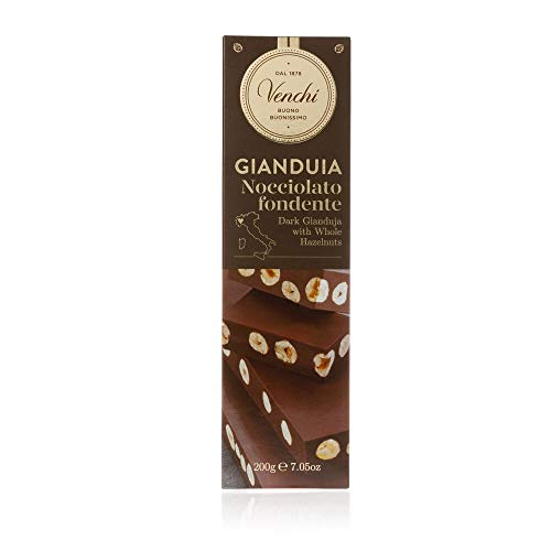 Venchi Gianduja-Zartbitterschokolade Riegel mit ganzen Nüssen - Glutenfrei, 200 g – Bild 3