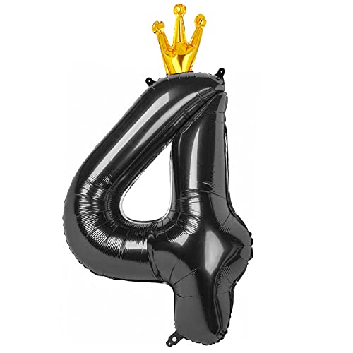 Number 4 Balloon 40 in for Birthday Party,4th Birthday Decorations for Girls,Number 14 40 Balloons, Four Large Numbers for Party Decor