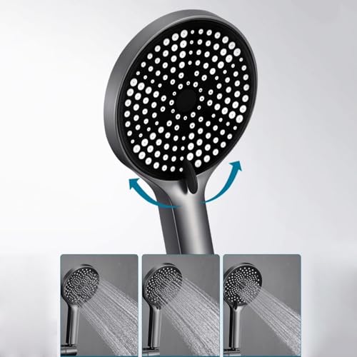 Kit de douche de pluie en or brossé avec mitigeur et douchette à 3 modes