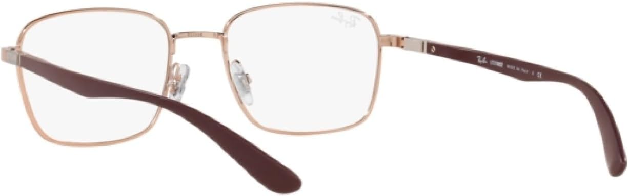 Ray-Ban Unisex Rx6478 Rectangular Prescription Eyewear Frames, Copper/Demo Lens, 53 mm