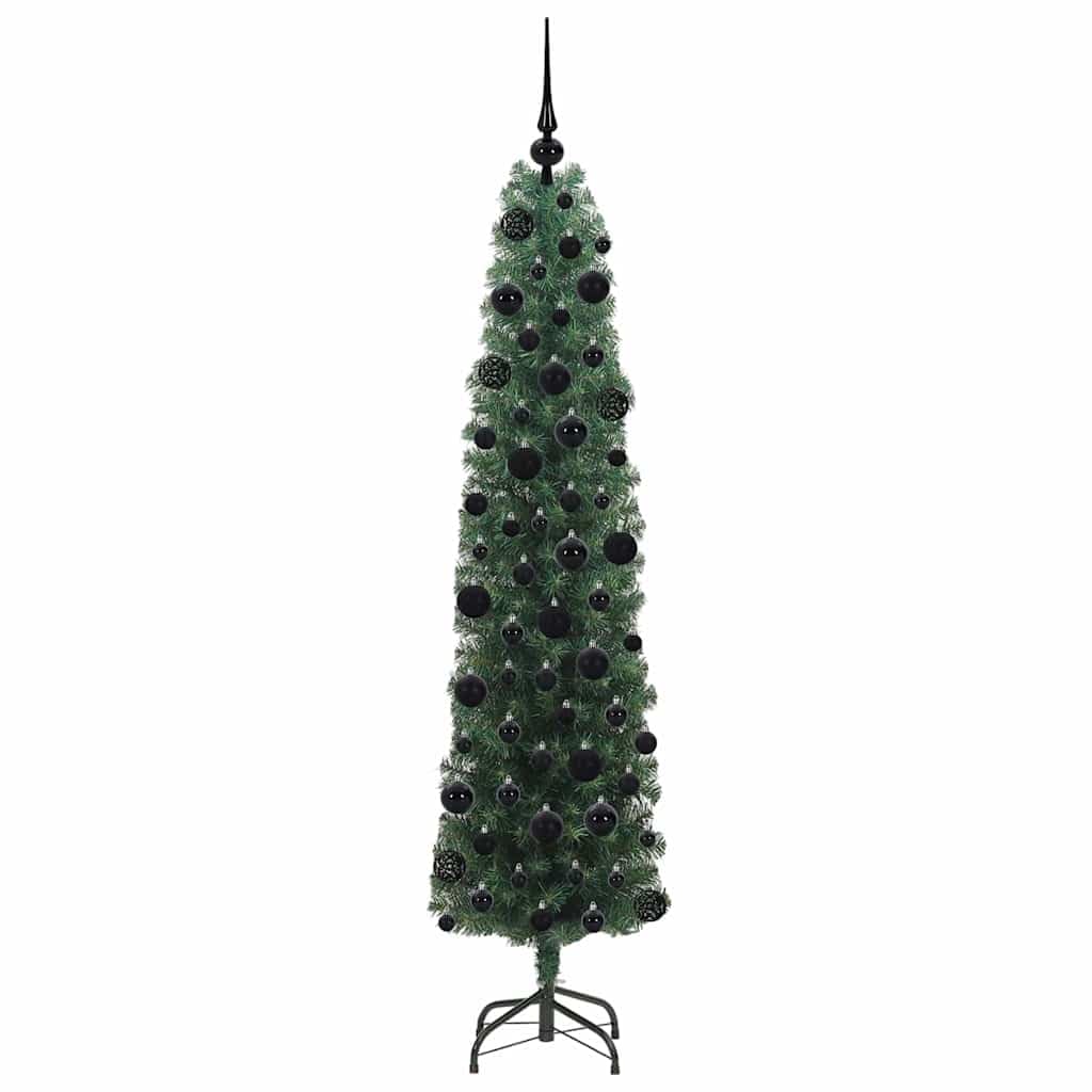 Sapin Artificiel Noël 180 cm Vert PVC Acier avec Guirlande LED Blanc Chaud USB intérieur extérieur décoration Festive Maison Salon Bureau