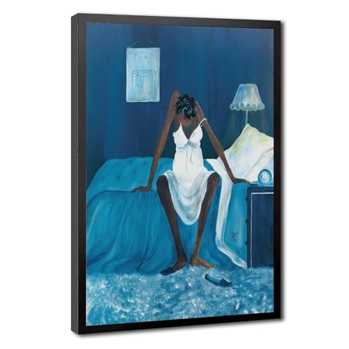 Impression sur toile Blue Monday Annie Lee pour décoration murale de bureau et coin lecture cosy