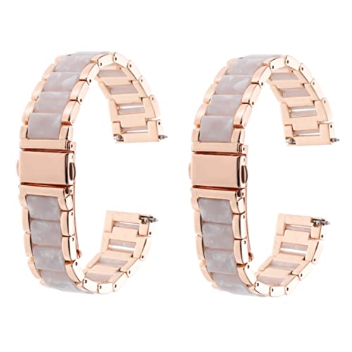 Bracelet de montre en métal Mikikit avec sangle anti-dérapante en acier inoxydable x2