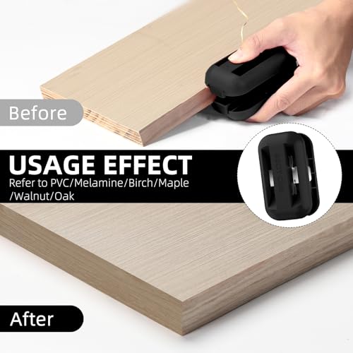 Image of GSCIT Club Edge Banding Trimmer, Tungsten Carbide Blades Hand Planer Edge Bander for Burrs Edge Corner Planer Wood Scraper Edge Banding Tools Cutter for PVC ABS Melamine (Black)