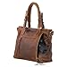 Lady Conceal Concealed Carry Purse for Women Bailey Satchel with Locking Concealment & Holster (Cognac)
