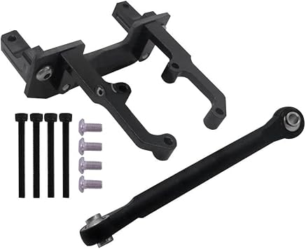 Metal Servo Stand Mount, Axle Servo Brackets Remote Control Accessories for 1/10 RC Crawler Car AXial SCX10 II 90046 90047 Parts BlackBlack