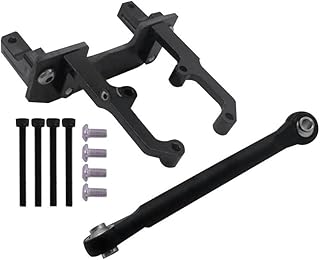 Metal Servo Stand Mount, Axle Servo Brackets Remote Control Accessories for 1/10 RC Crawler Car AXial SCX10 II 90046 90047 Parts (Black)(Black)