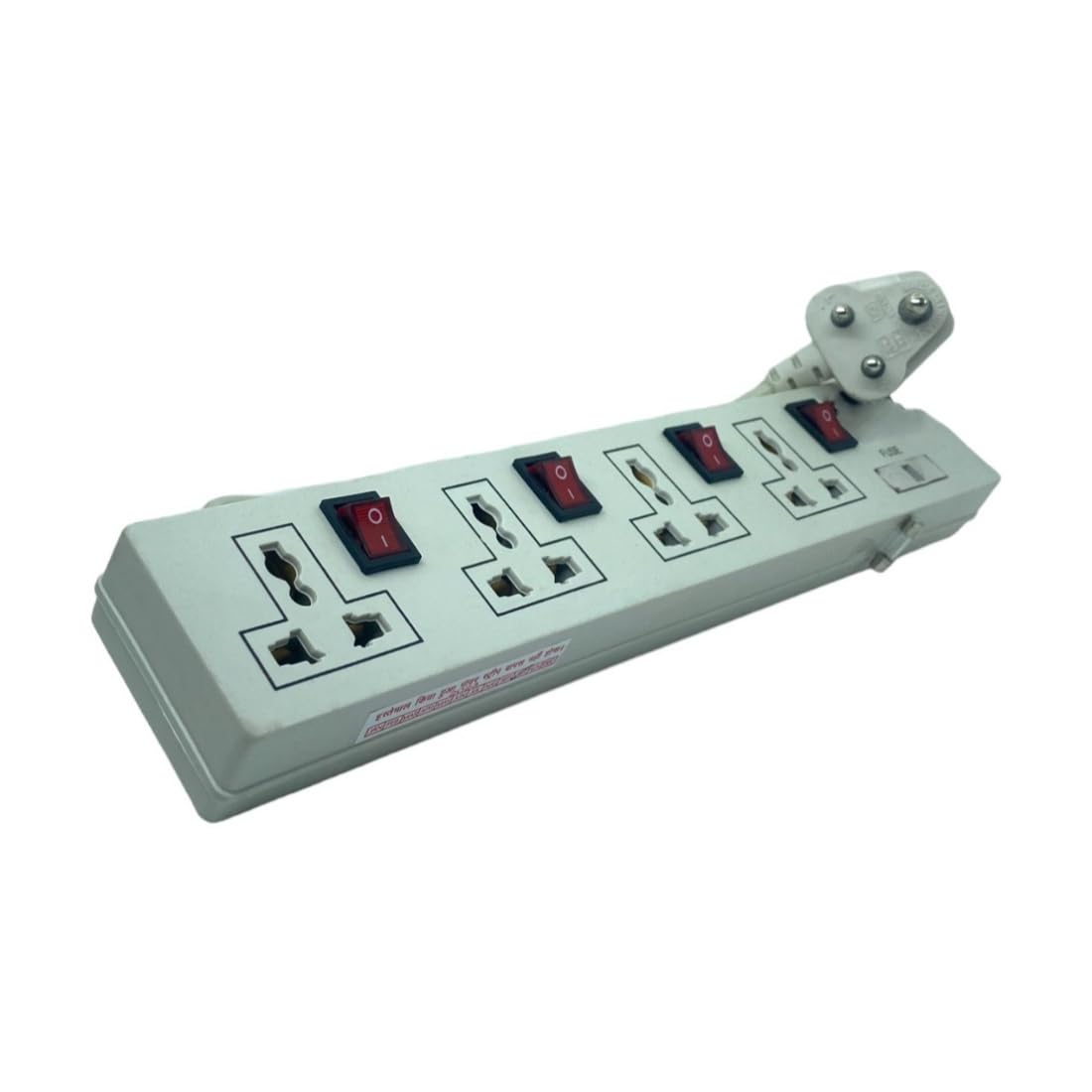 Upix Universal Power Strip 4x4 with 4 Sockets and 4 Switches, 6 Amp and 250 Volts, with Surge Protector, 1.3 Meter (4.2 Feet)-image-43