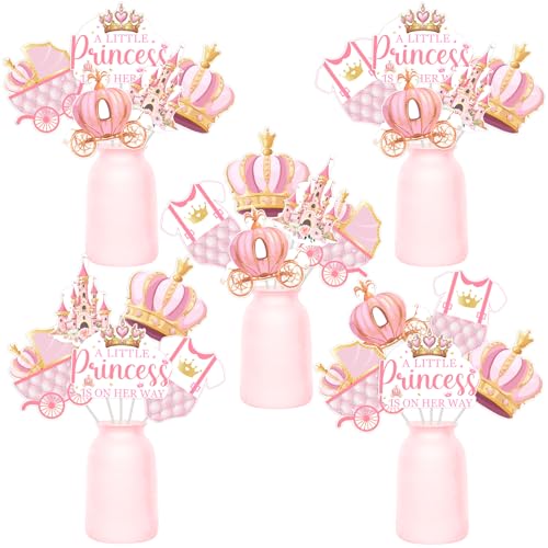 Centros de mesa para baby shower de princesa para regalar a futuras mamás
