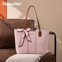 Montana West Tote Bags for Women Medium Top Handle Satchel Purses Large Shoulder Handbag Hobo Bags Pink MWC-323PK — image 4
