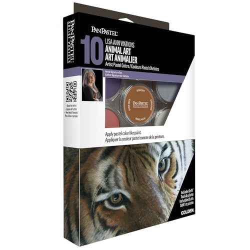 PanPastel Artist Pastels by GOLDEN, Animal Art - Lisa Ann Watkins Set, 10 Color, Professional Artist Pastels, Unique Pan Format (cake-like)