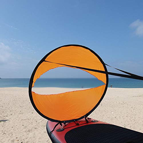 equlup 42Inch Wind Sail Foldable Kayak Sail Paddle Board Kayak Downwind Wind Sail for Kayaks, Canoes, Inflatables, Tandems