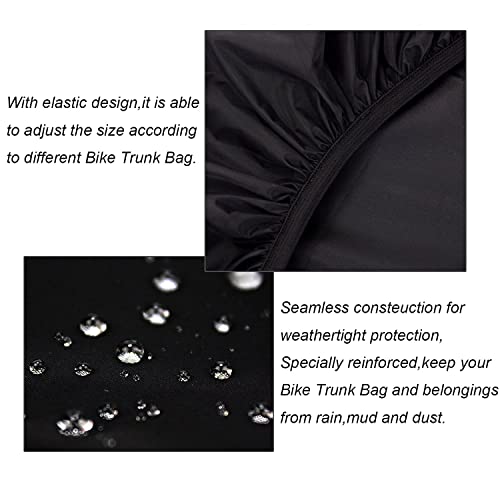 Bicycle Rear Rack Rain Cover Bike Trunk Rain Cover Black (80L Black, 80L) - image 4