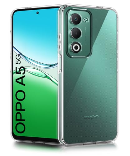 Image of WOW IMAGINE Transparent Back Cover Case for Oppo A5 5G | Raised Bumps for Full Device & Camera Protection Shockproof TPU Silicone Back Case Mobile Cover - Transparent