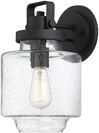 Minka Rosecrans 8" Wide 1-Light Sand Coal Outdoor Wall Light