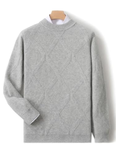 Men's Wool Sweater Crew Neck Long Sleeve Knitted Casual Business Solid Tops3