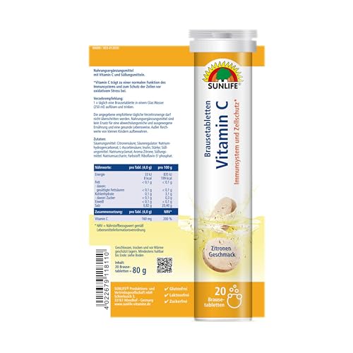 Sunlife Vitamin C Brausetabletten, 20er