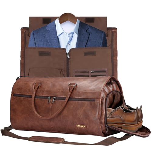 STOVER Garment Travel Duffle Bag, Large 2-in-1 Convertible Carry-on Luggage for Men & Women- Hanging...