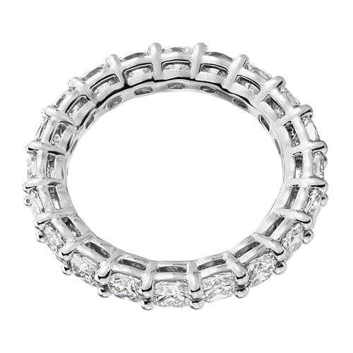 PAVOI 14K Gold Plated Rings with Cubic Zirconia Love - 4mm Stackable for Women - Gold Rings3