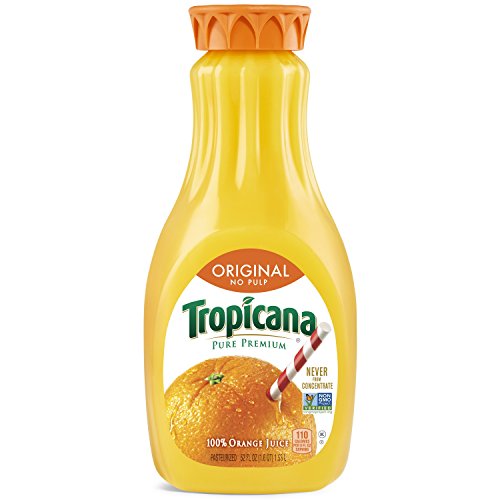 Tropicana Orange Juice, No Pulp, 52 Fl Oz #TOP16