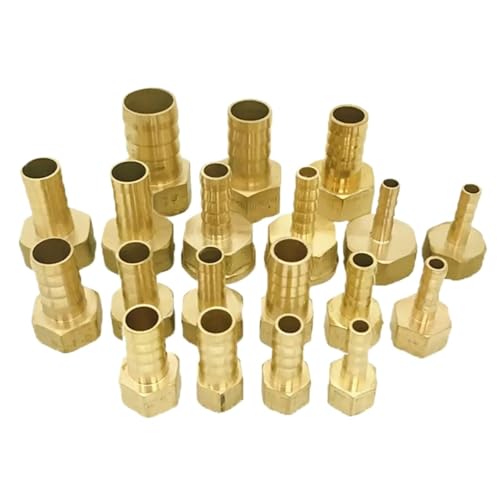 Racor hexagonal M16 de latón macizo para mangueras de agua de 6mm 3