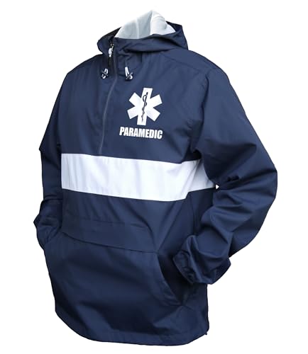 Smart People Clothing Paramedic Zipped Pocket Anorak with Reflective Decorations Front and Back