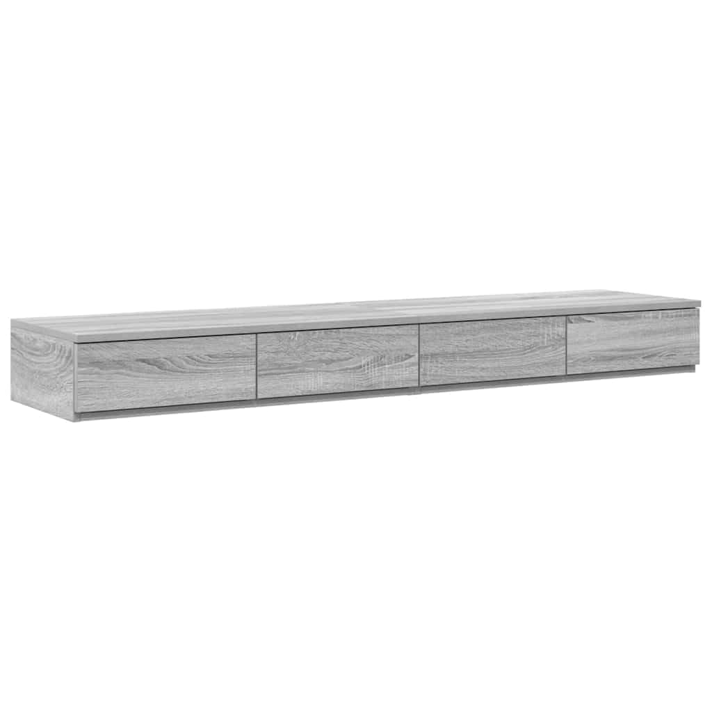 Fengshui Materiał drewnopochodny szuflady na łóżko 160 x 36,5 x 16,5 cm szare