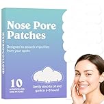 Nose Strips 10 Count, Hydrocolloid Pore Strip to Unclog and Shrink Pores, Nose Patch Absorbs Oil, Deep Cleansing Acne Pimple Spot, Blackhead Remover Strips for All Skin Types
