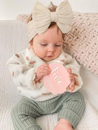 DRESHOW 3 Pack Baby Headbands for Girls Newborn Baby Nylon Headbands with Bows Hair Accessories, 3 Pack Bow Style 85-07 - Image 3