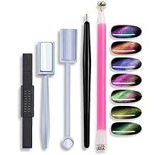 5Pcs 3D Cat Eyes Magnet for Nails, Cat Eyes Magnetic Gel Nail Polish Magnet Pen Double Head Magnets Stick Manicure Design Tools For DIY&Salon