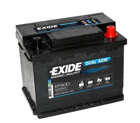 EXIDE BATTERIE EXIDE DUAL AGM EP500 12V 60AH 680A