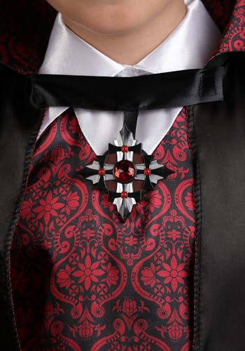 Disfraz clásico de vampiro para niños con camisa, capa y chaleco miniatura 5