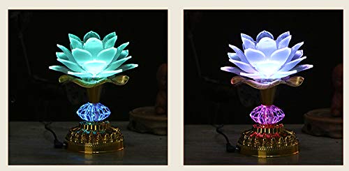 Omeet OMNL078B Colorful Led Lotus Buddhist Lamp, Gradient Buddha Light thumb #5