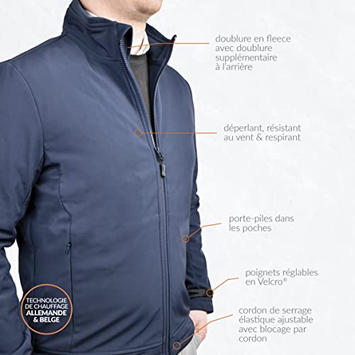 Veste softshell chauffante 30seven offrant 3h de chaleur continue active