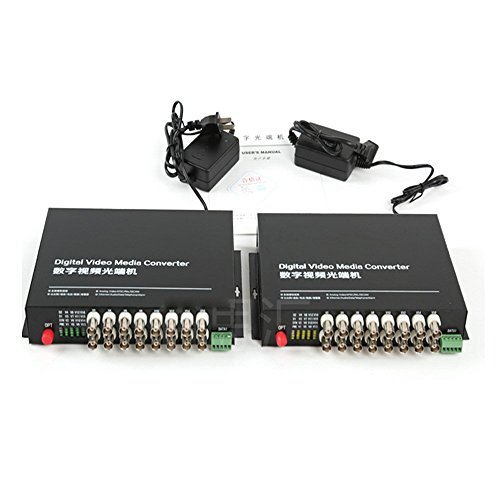 Guantai 16 Channels Video Fiber Optic Media Converters With Rs485 Data Working Distance Up 20Km, For Cctv Surveillance Security System #TOP5