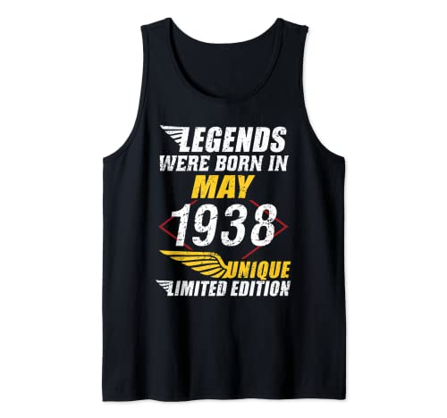 Cumpleaños Mayo 1938 Edición Limitada Regalo Legend May Camiseta sin Mangas