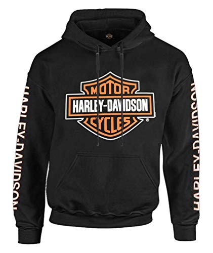 Harley-Davidson Men's Large Bar & Shield Logo Pullover Hoodie, Black