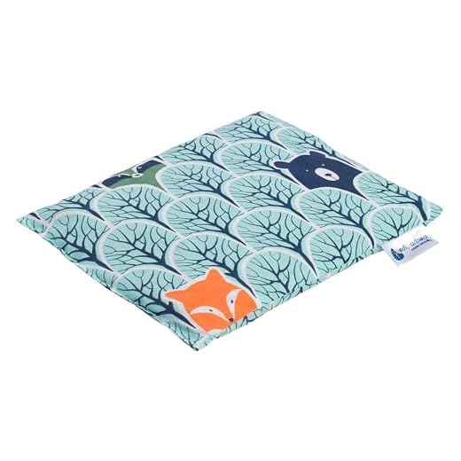 Medi Partners Saco de Semillas para Microondas 20x25cm Cojin 500g 100% Algodón Saquitos bolsa Semillas calor Microondas Almohadillas Saco Termico (Mapache en el bosque)