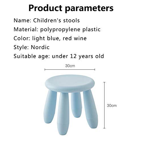 Image of Kids Step Stool, Kindergarten Study Stools, Lightweight Footstools are Sturdy and Durable, Very Suitable for Use in The Kitchen, Bathroom and Bedroom(Light Blue)