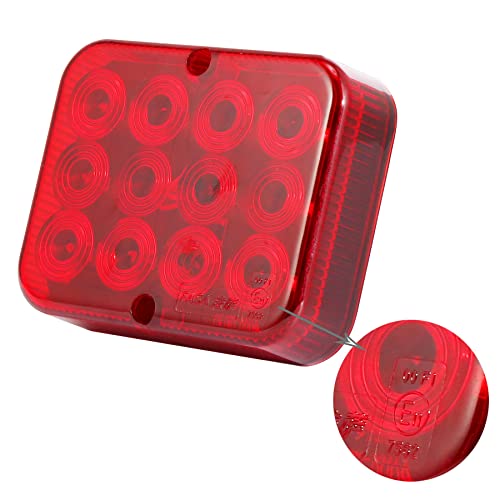 DARKGUARD LED Rot Nebelschluß-Leuchte Beleuchtung Anhänger 1piece 12v mit E Prüfzeichen,KFZ Nebel Lampe Nebelleuchte LED Rückleuchten Anhänger Heckleuchten Wasserdicht für Wohnwagen LKW